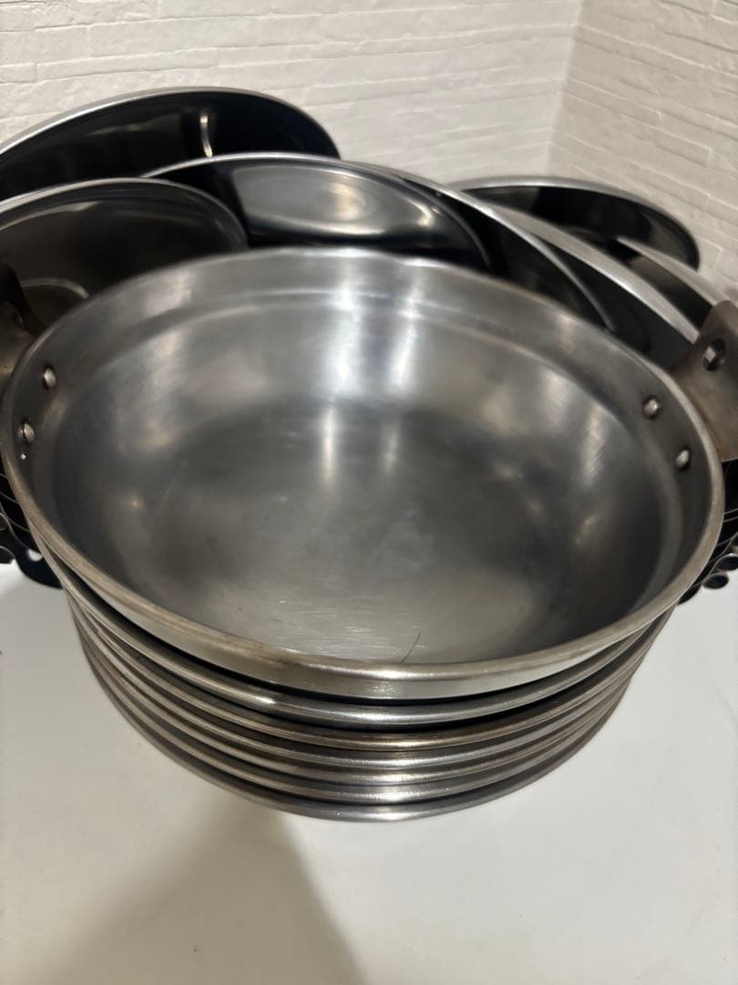 99.ステンレス　1人用鍋　計7個　両手鍋　アウトドア　キャンプ等 楽天市場】【 ポイント10倍 3/6(金)00:00〜3/9(月)23:59まで 】 一人鍋