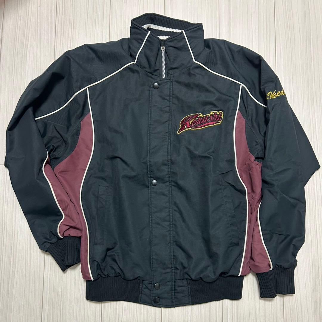 国士舘大学 硬式野球部asics ジャケット 黒・ワインレッド ASICS（アシックス） 野球 グランドコート 大人 中綿 グラウンドコート