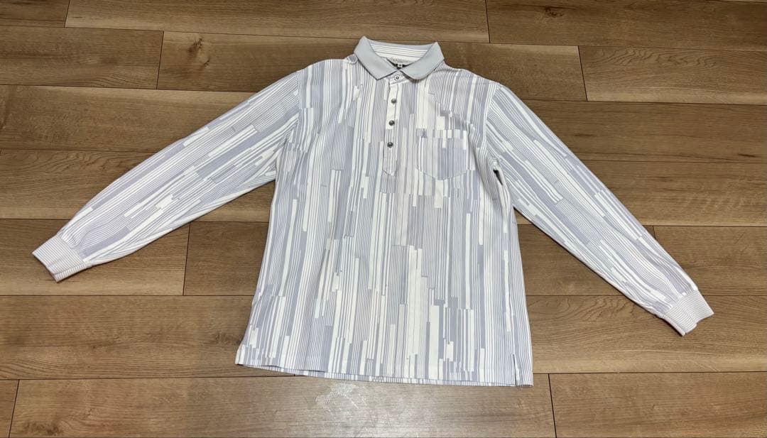 LANVIN SPORT ポロシャツ ホワイト 紫ストライプ サイズ40（M） - メルカリ