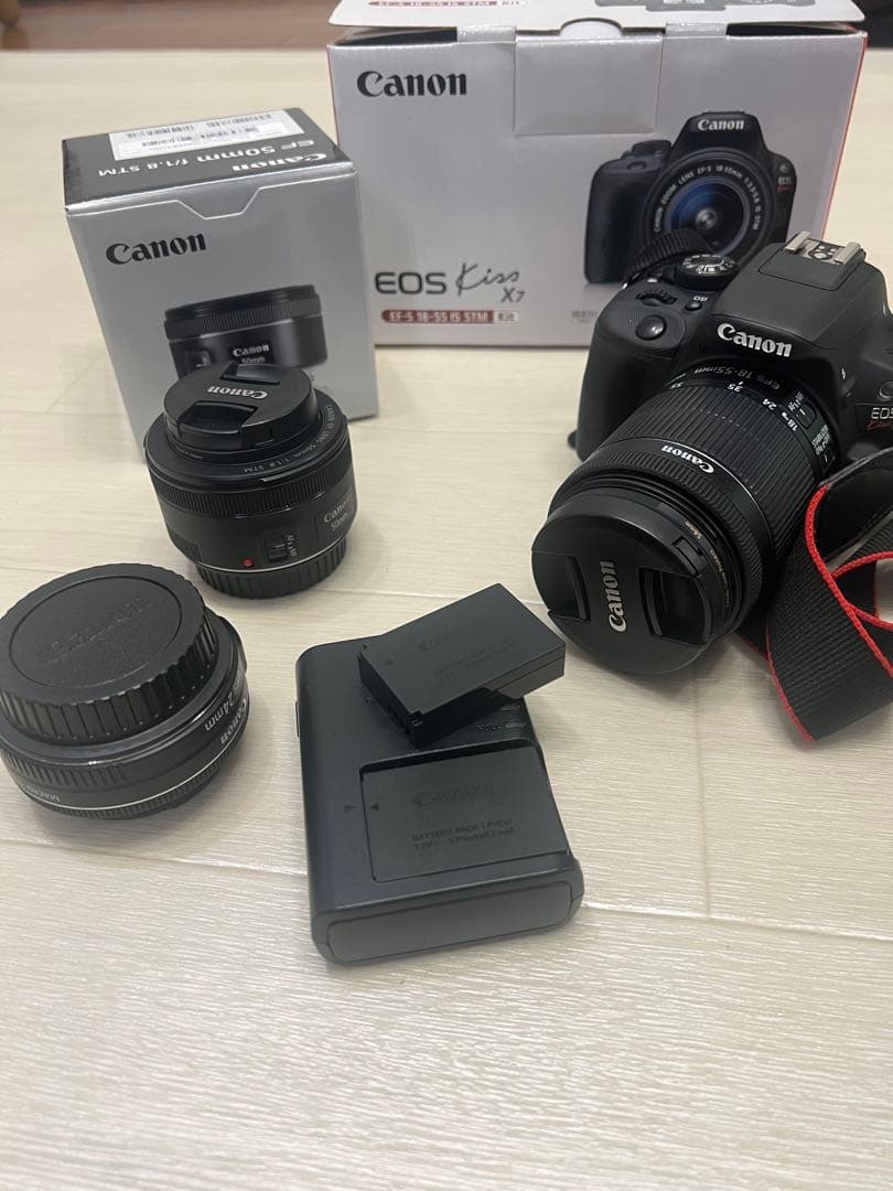 Canon EOS Kiss X7 一眼レフカメラセット キヤノン（Canon） Canon EOS kiss X7 ダブルレンズセット デジタル