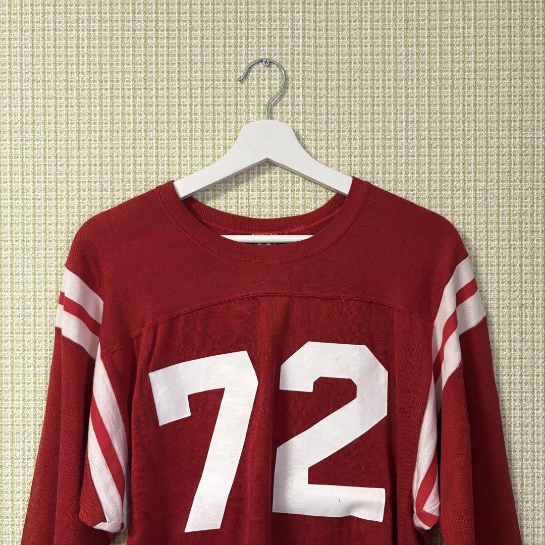60s Foot Ball Shirts フットボールシャツUSA製 赤 - メルカリ
