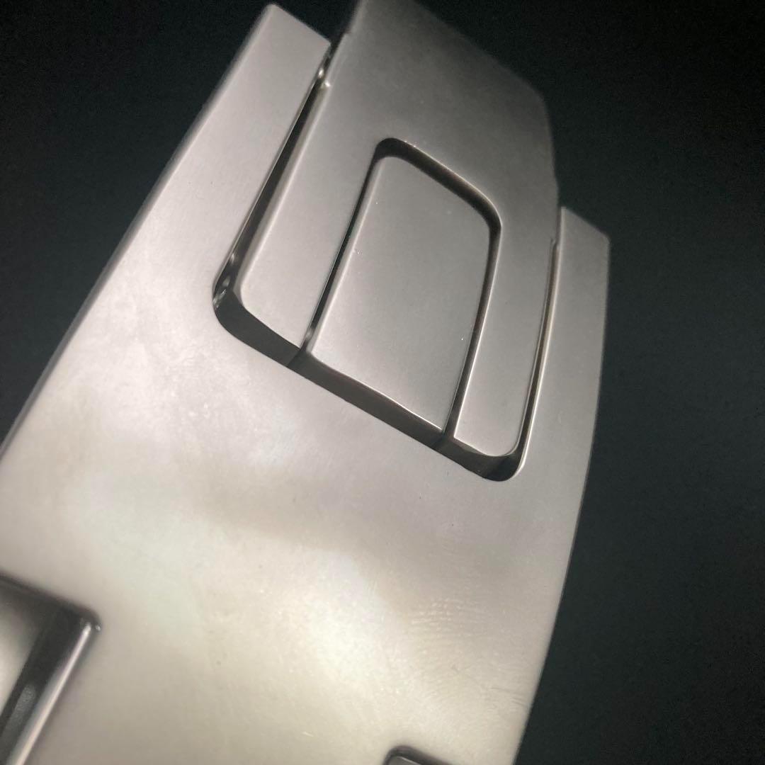 訳あり】パワーベルト レバーアクション 本革 グレー×マット銀 可変式