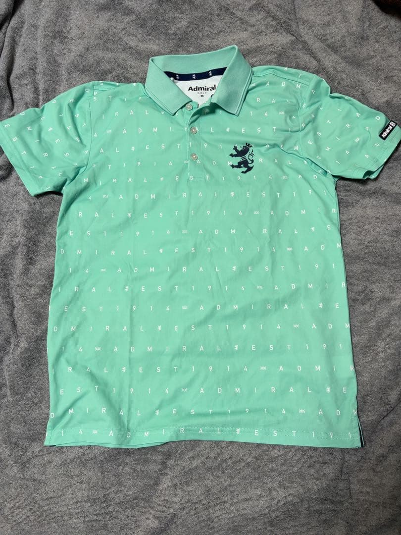 アドミラルゴルフ(Admiral GOLF)半袖シャツ Mサイズ ADMA315 メンズ アドミラル ゴルフウェア 半袖シャツ モザイクロゴ プリント