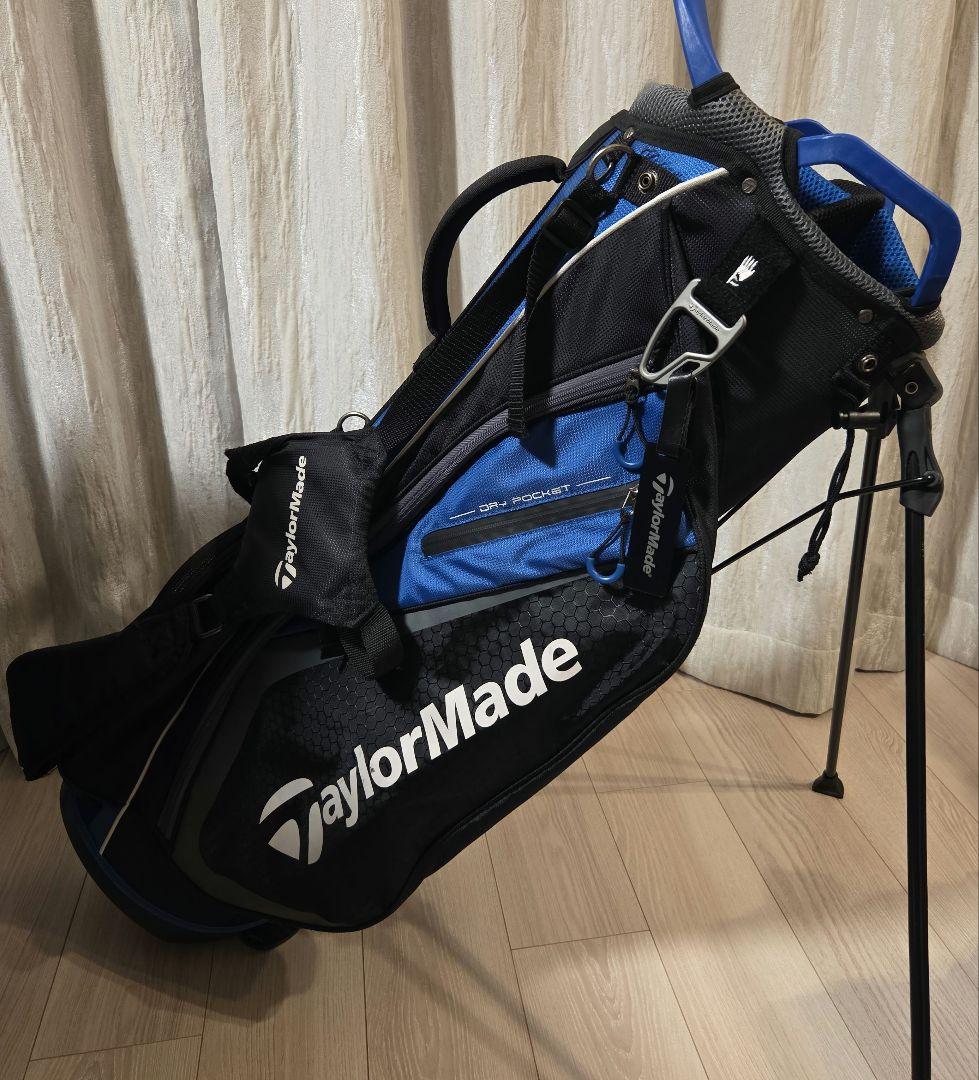 TaylorMade 軽量キャディバッグ 黒/青 TaylorMade テーラーメイド キャディバッグ ゴルフバッグ メンズ