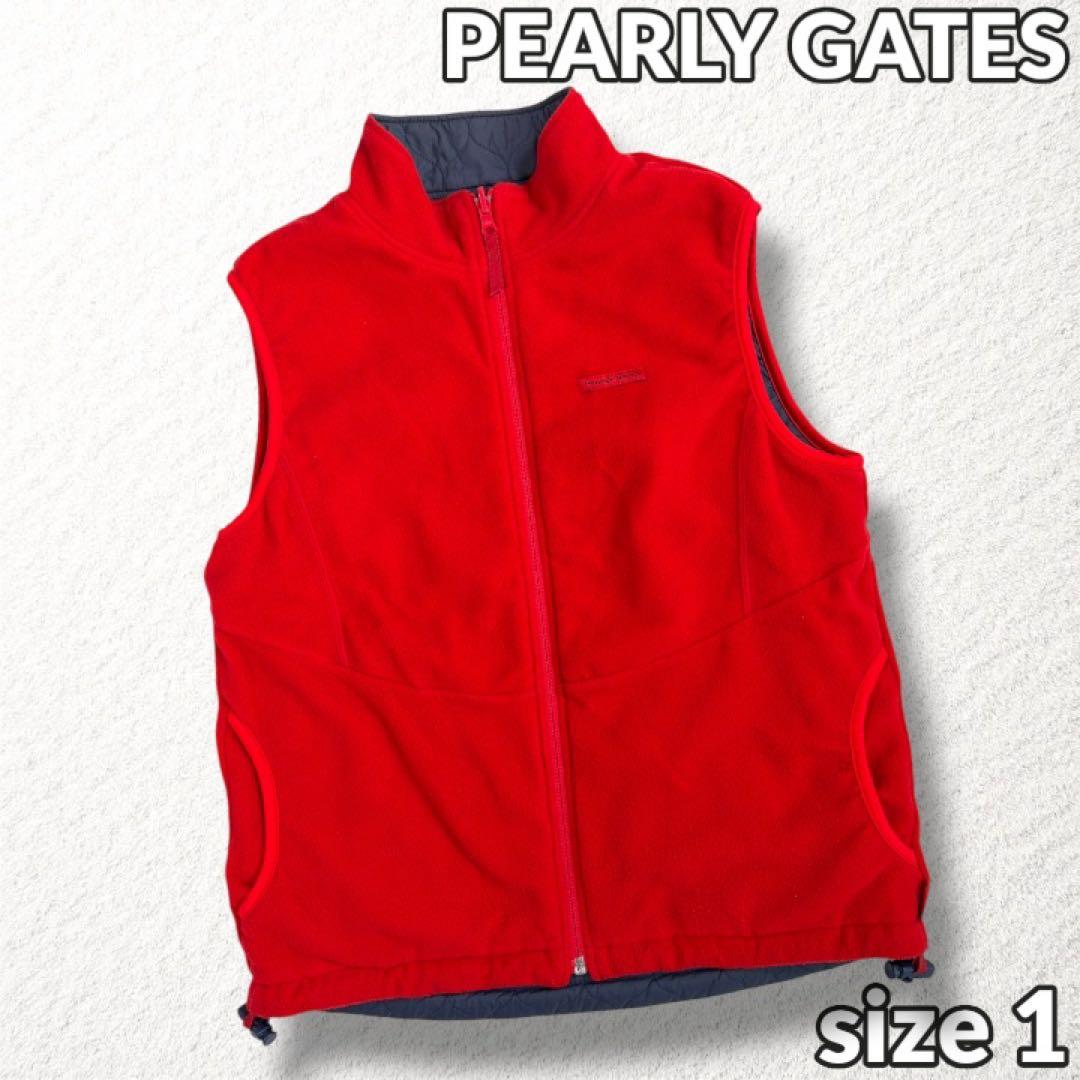 PEARLY GATES】ゴルフ リバーシブルベスト POLARTEC 紺赤 - メルカリ
