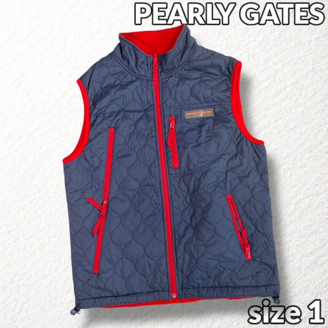 PEARLY GATES】ゴルフ リバーシブルベスト POLARTEC 紺赤 - メルカリ