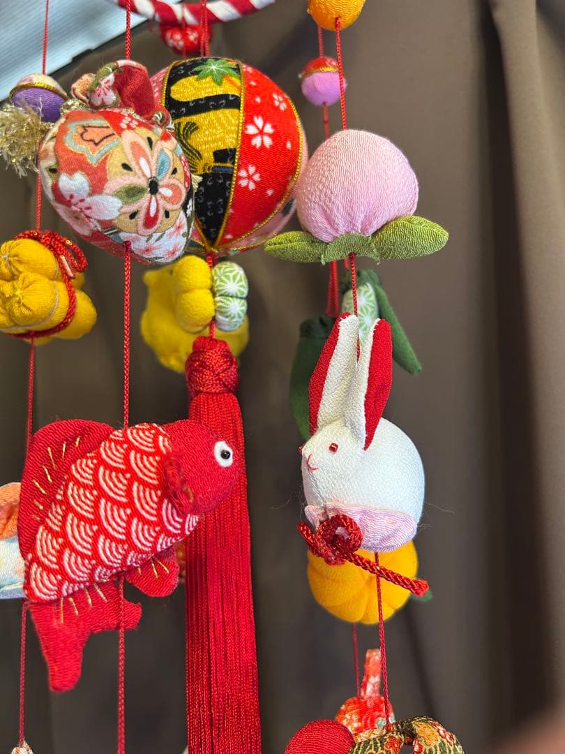 ハンドメイド 吊るし飾り・吊るし雛 さげもん ちりめん細工 ひな祭り