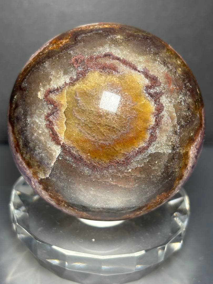 レア　オーラライト23 フローライト共生　スフィア　6.25cm 絶妙な美配色