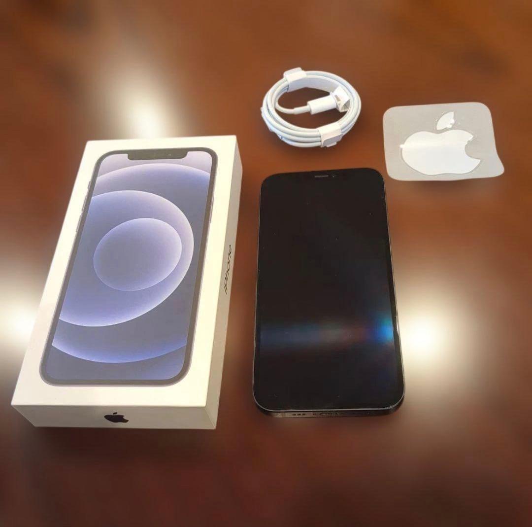 美品！】iPhone12 64GB 本体（ブラック）箱 充電ケーブル付属 - メルカリ