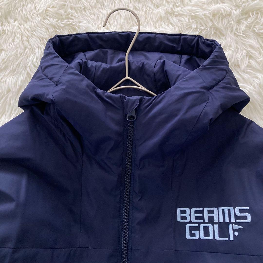 保存袋あり ビームスゴルフ ナイロンジャケット 中綿 S フード