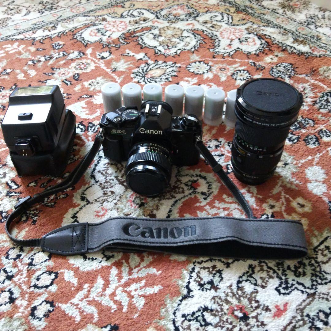 Canon AE-1 一眼レフカメラ +付属品一式付 Canon AE-1 PROGRAM 一眼レフフィルムカメラを長崎県諫早市より宅配買取