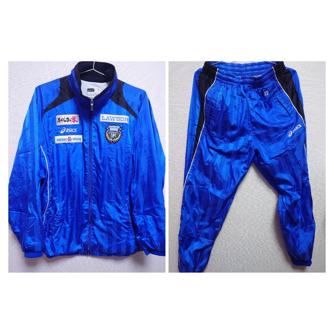 支給品　ASICS　川崎フロンターレ　セットアップ　ウインドブレーカー ASICS（アシックス） ウインドブレーカー 上下 メンズ セットアップ