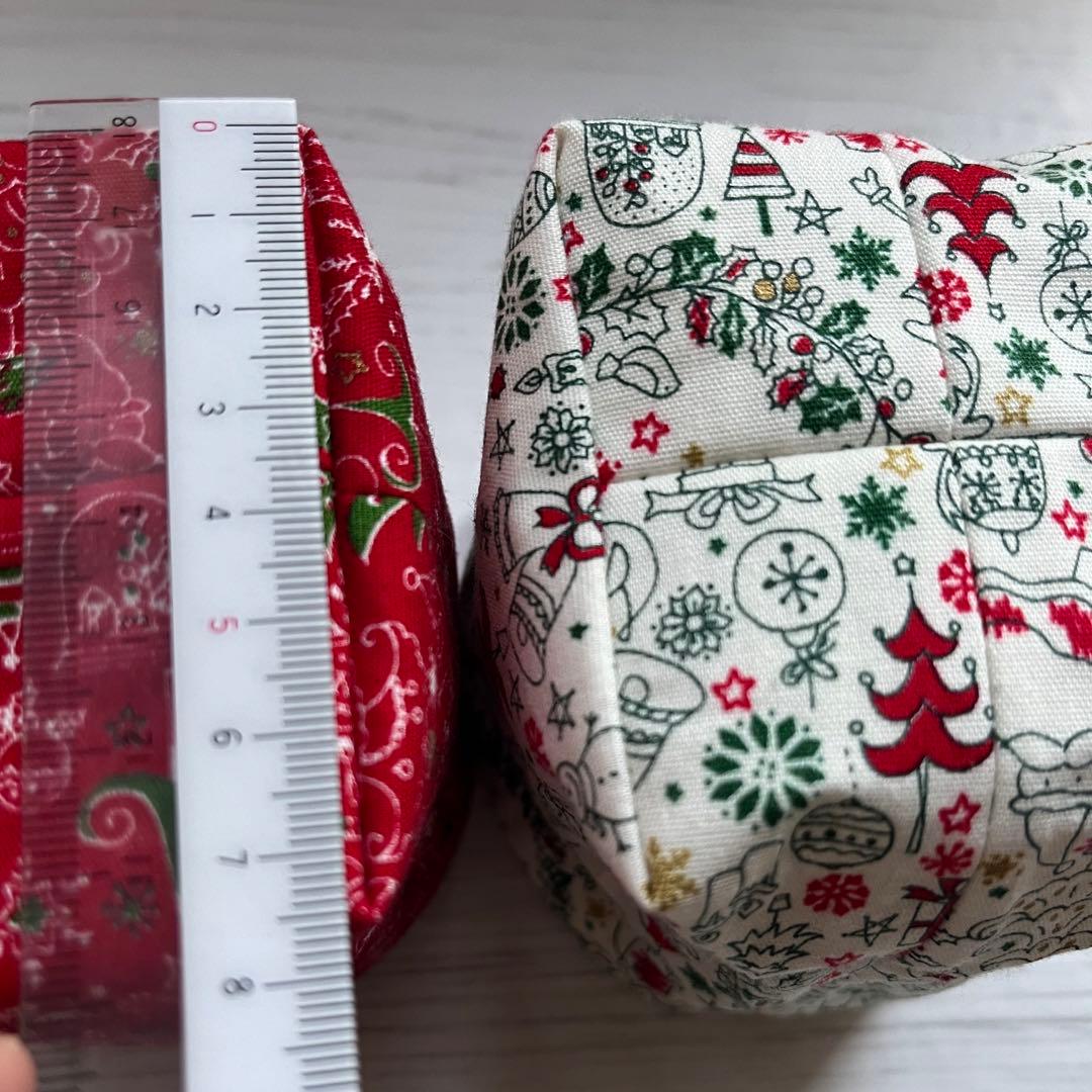布バスケット 小物入れ ハンドメイド Xmas クリスマス 布小物 - メルカリ