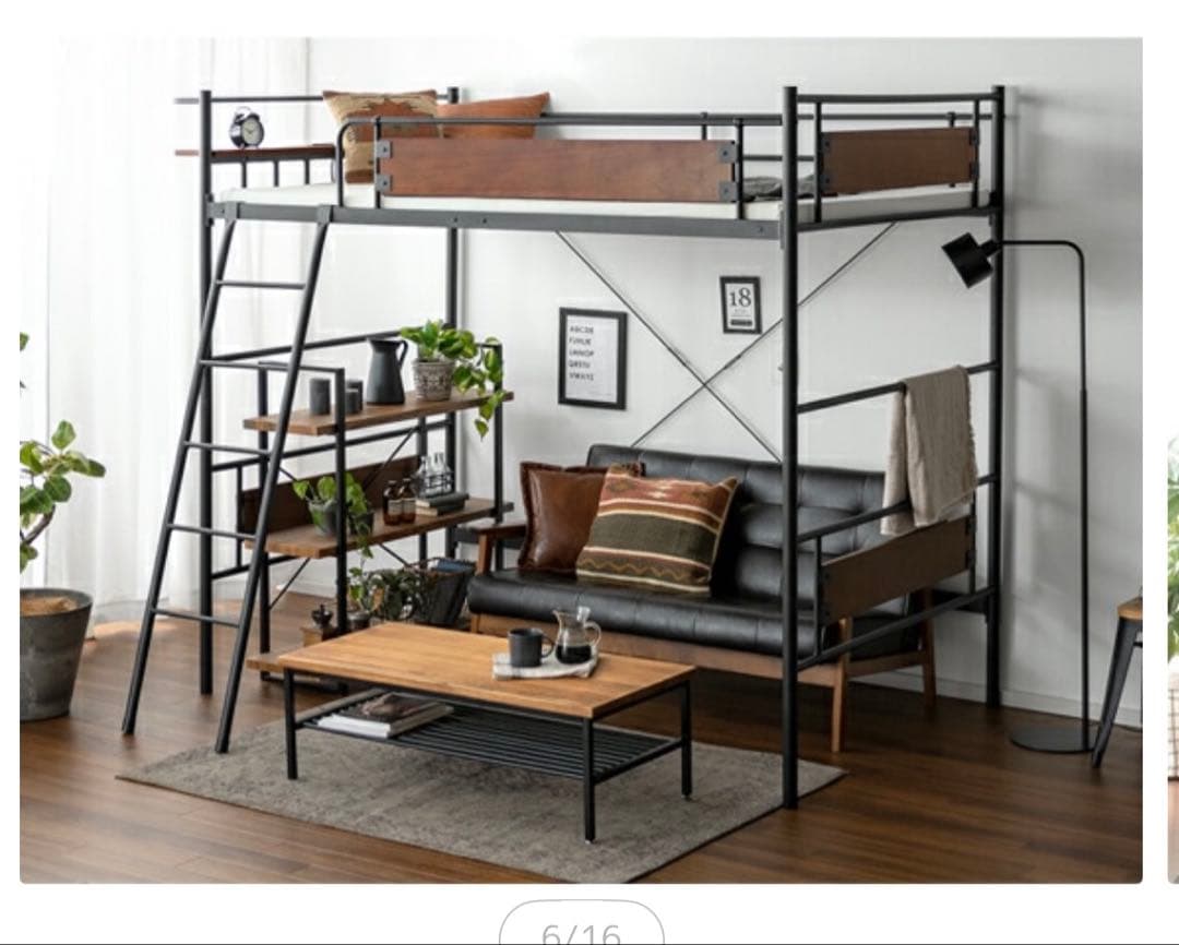 愛知県内直接取引き可能 ロフトベッド 半年のみ使用の中古品