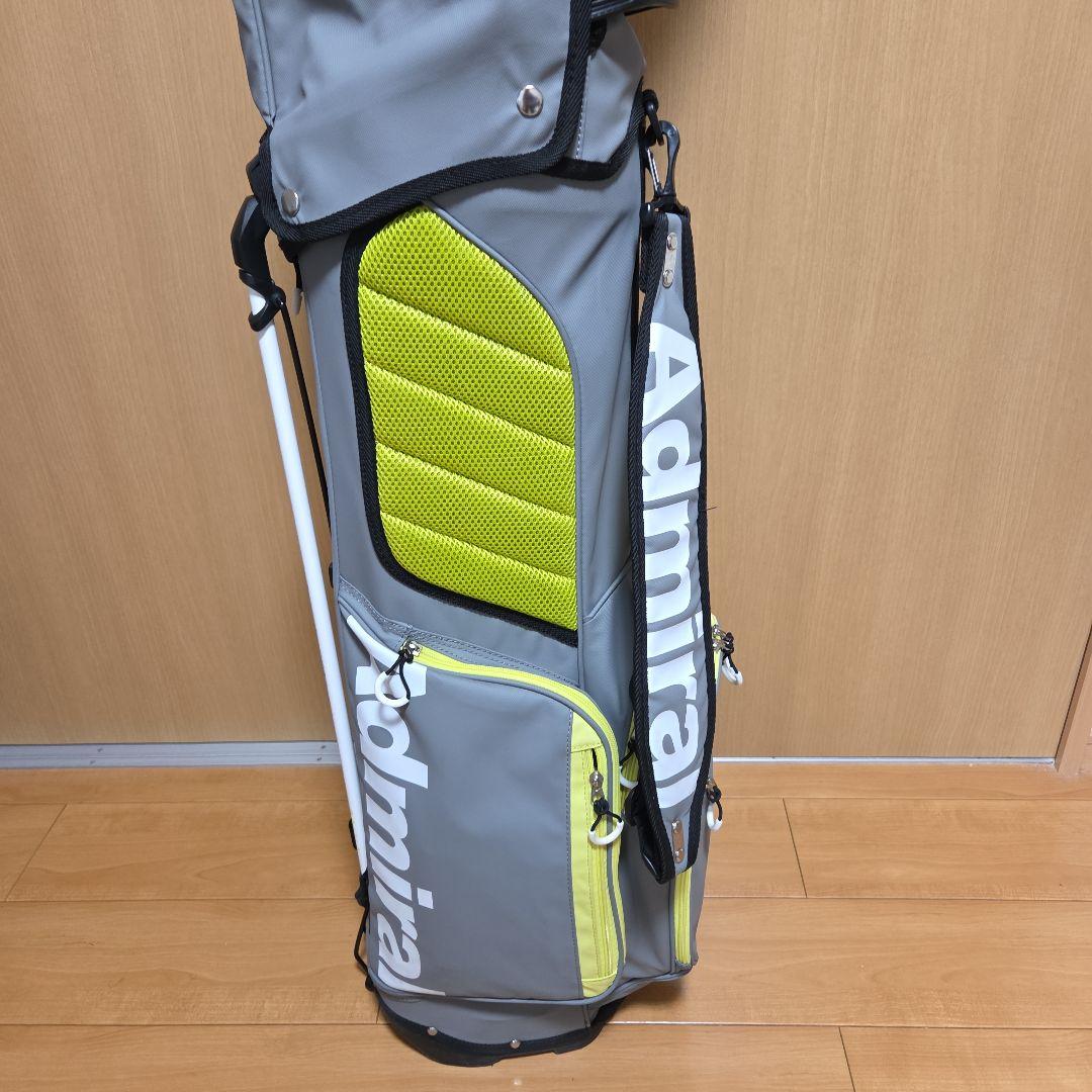 Admiral キャディバッグ グレー/ライムグリーン 030101082500161.jpg