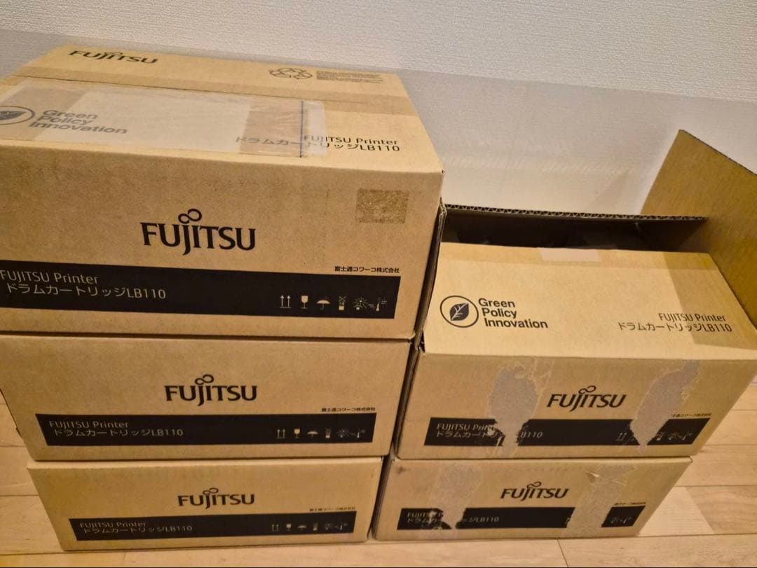 FUJITSU ドラムカートリッジ LB110 5個セット Fujitsu ドラムカートリッジ LB110 未開封 純正品 【アウトレット商品】
