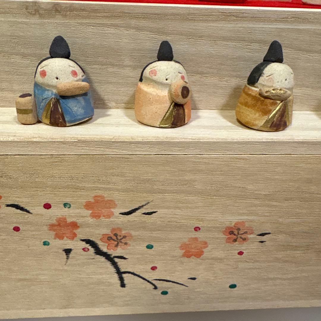 雛人形 花木箱 雛段飾り 陶器ひな人形 雛祭り 収納できる雛人形セット