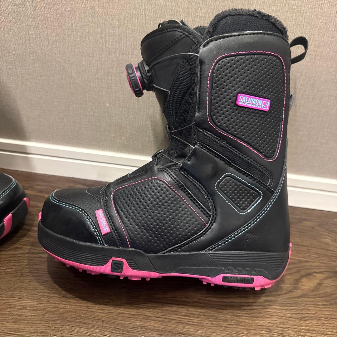 Salomon 女性用 スノーボードブーツ ブラック/ピンク 23.5cm