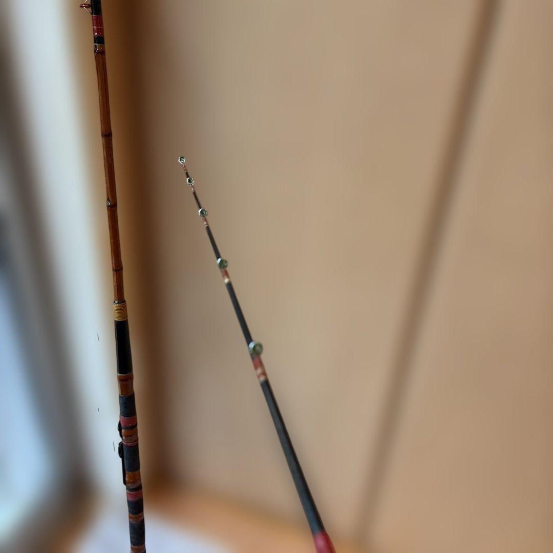 手作り 骨董 和竿 全竹 落し込み へチ竿 、210、7尺 - メルカリ