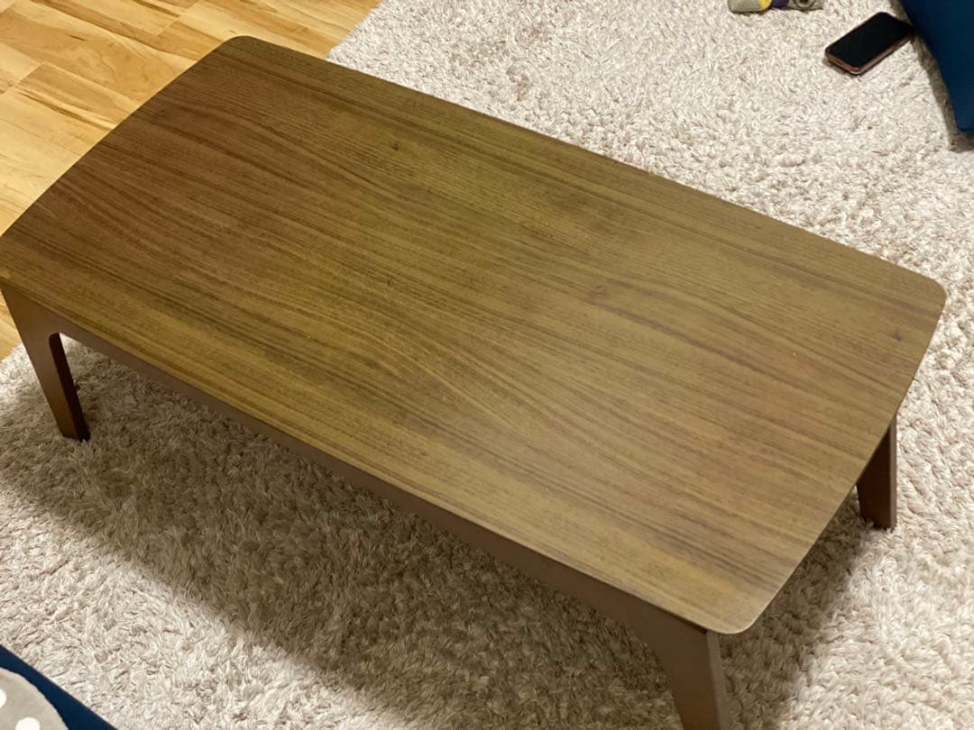 ニトリ 木製こたつテーブル 105cm長方形 ブラウン 毛布付き - メルカリ