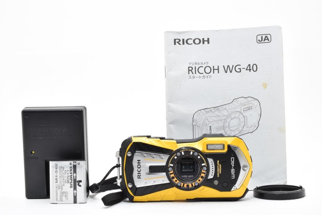 【美品】RICOH WG-40 イエロー　動作確認済 楽天市場】wg40 リコーの通販