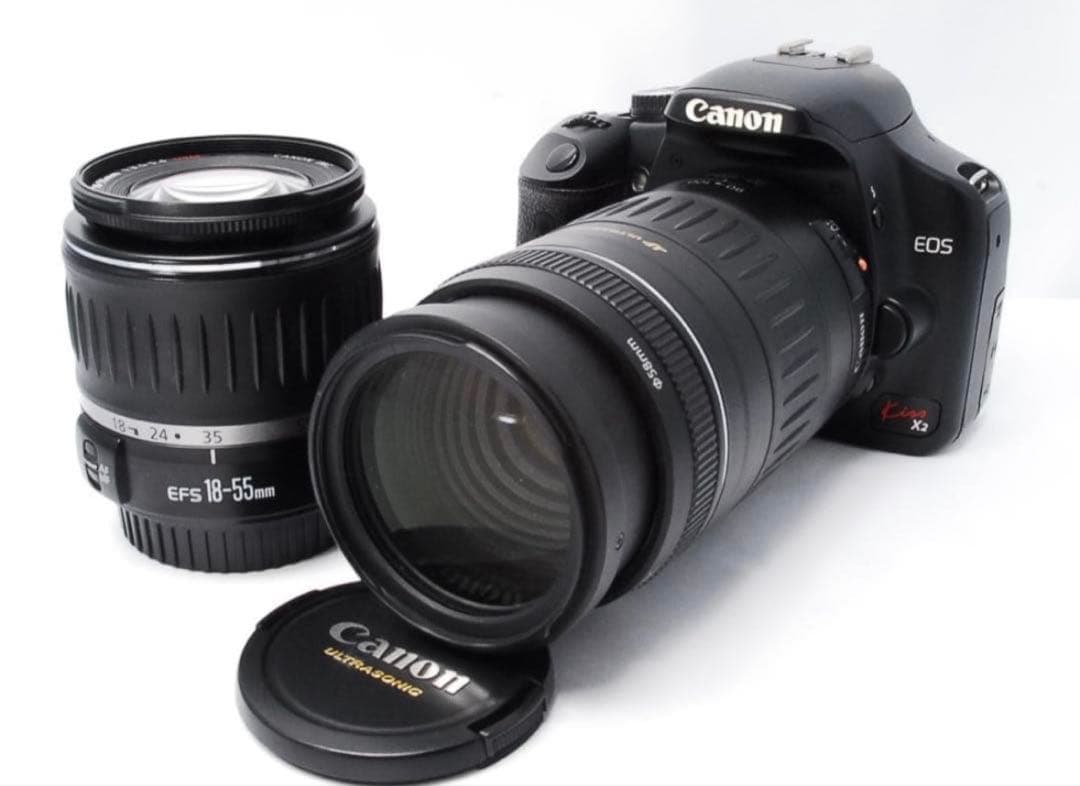 Canon Kiss X2‼️スマホ転送OK‼️ダブルレンズ‼️美品‼️ - メルカリ