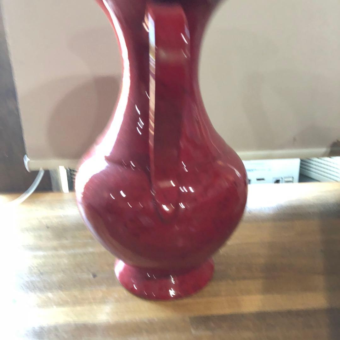 イタリア製 サルデリ イタリアンレッド 花器 陶器製 フラワーベース