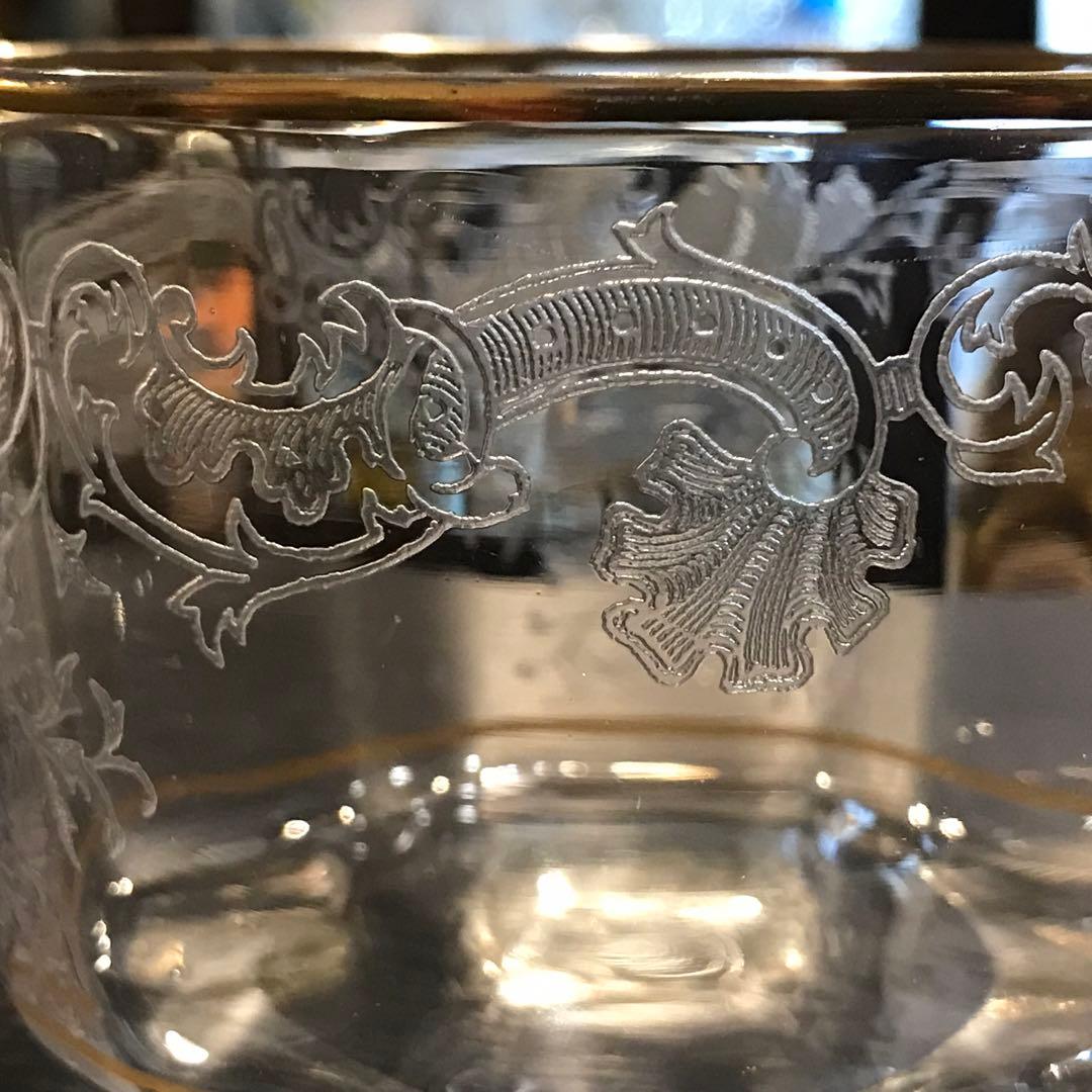 極稀少サンルイSt Louis☆クレオCleoクリスタルシュガーボウル☆金彩装飾