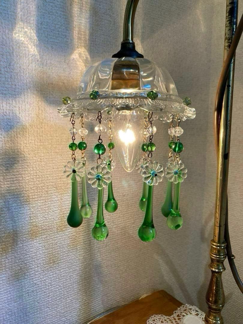 ミニシャンデリア　1920年（大きめ）　フランスアンティーク　シェード ミニシャンデリア 1920年 フランスアンティーク （ブルーウランの世界