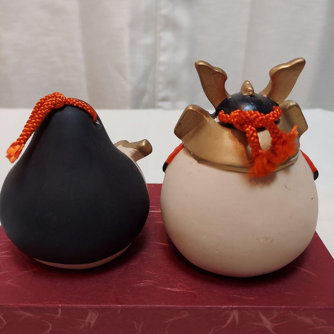 雛人形 砥部焼きよし窯 備前焼 手びねり 土鈴 姫だるま ガラスケース