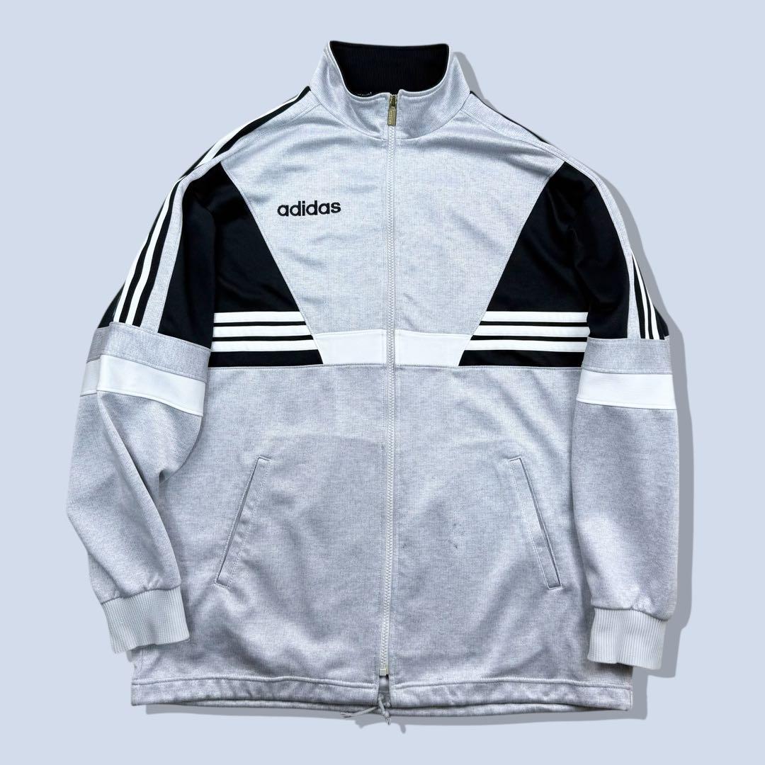 90s adidas アディダス デサント トラックジャケット ジャージ グレー