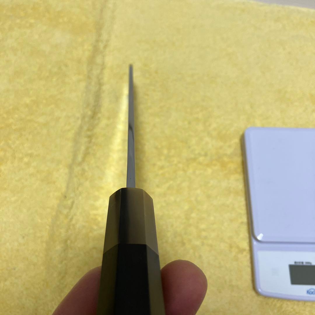 ④銀三 本焼 薄刃8寸 全鏡面 黒檀柄両水牛角 - メルカリ