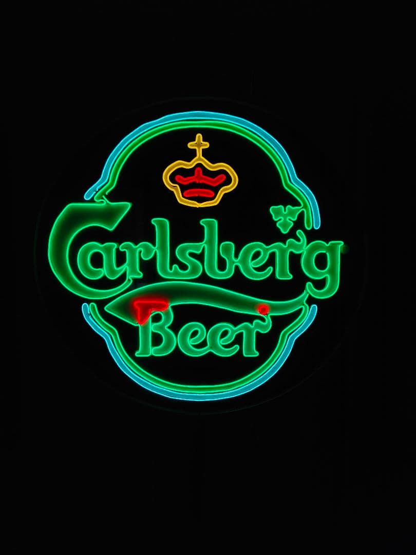希少 Carlsberg カールスバーグネオン看板 照明看板 φ54cm - メルカリ