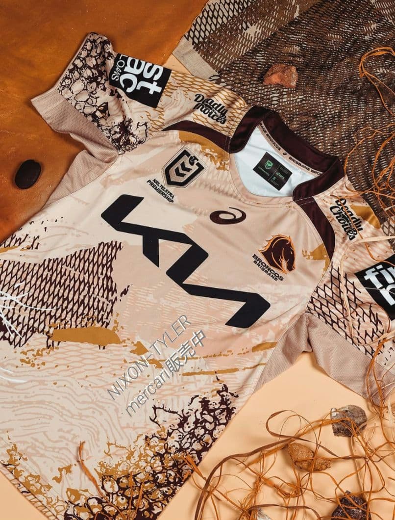 海外Lサイズ】NRL ブリスベン・ブロンコス 2025インディジェナス