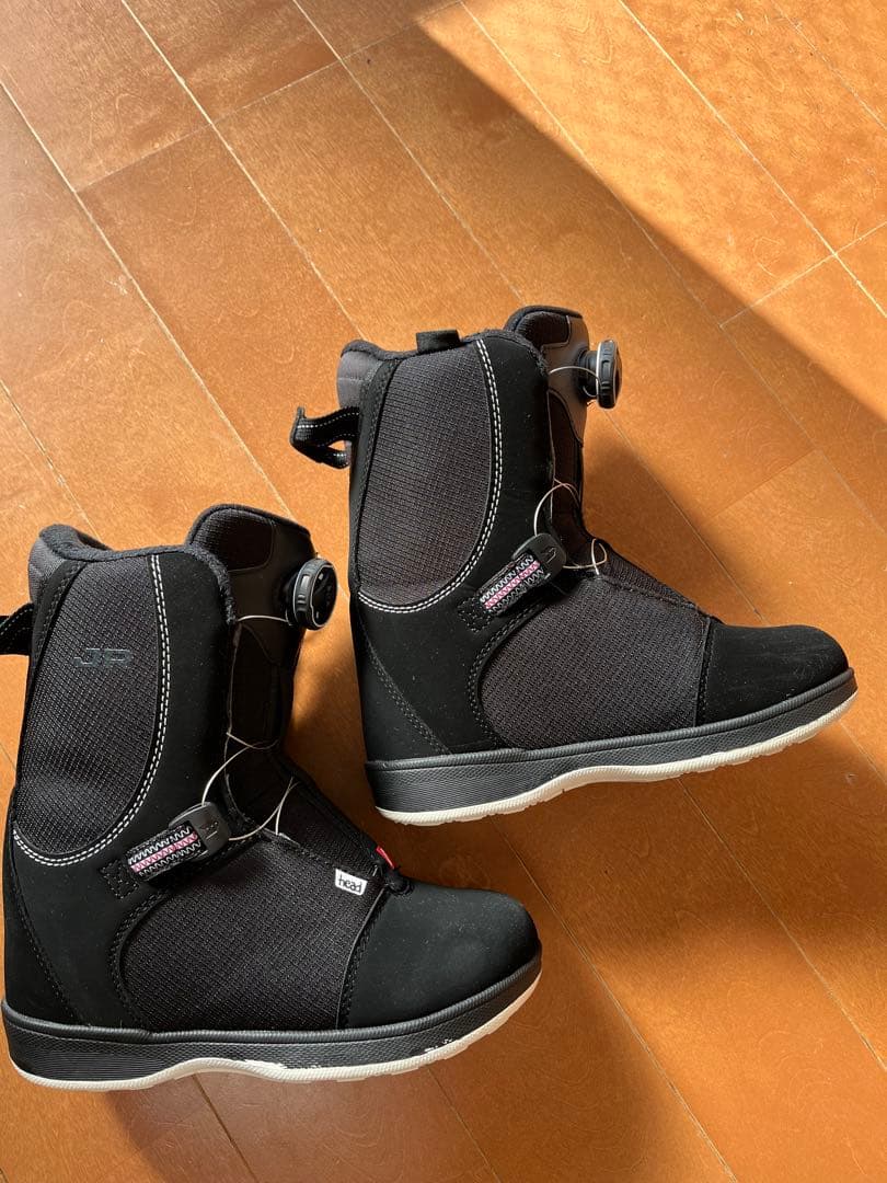 美品　BOAシステム ブラック スノーボードブーツ ￼ HEAD 23.5cm