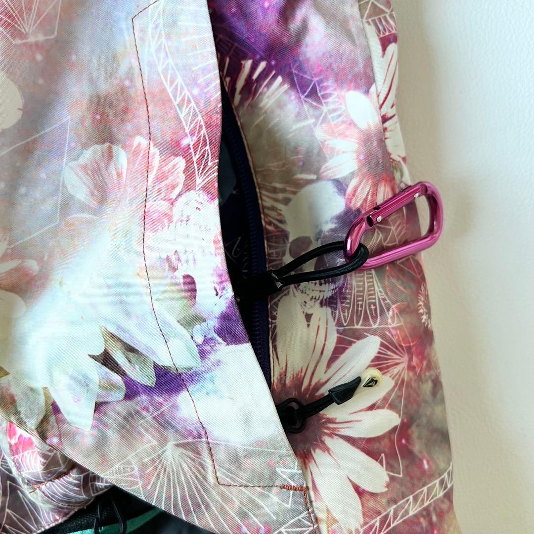 3236【美品】ボルコム ジャケット ゴアテックス 総柄 花柄 S ピンク