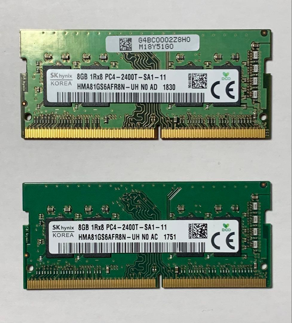 ノート用☆SK hynix ☆DDR4- 2400T☆8GB ×2枚☆計16GB - メルカリ
