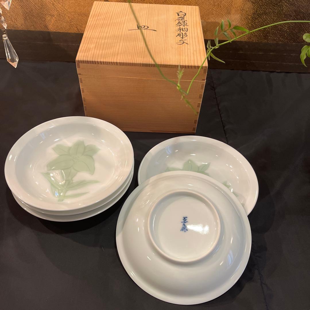 人間国宝 井上萬二【本人作】銘々皿 5客揃い - メルカリ