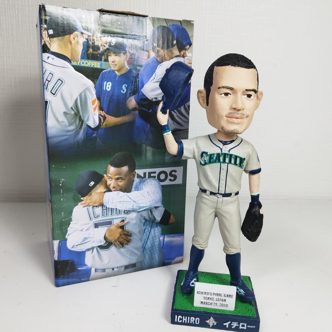イチロー 引退試合記念 ボブルヘッド 球場配布品 バブルヘッド 首振り