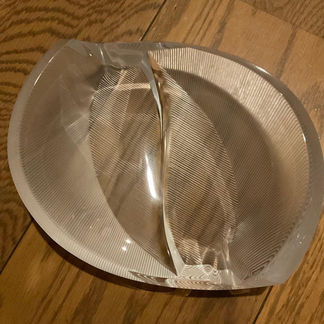 ルネ　ラリック　トレイ　はいざら　オーバル　アッシュトレイ　クリスタル R.LALIQUE ルネ・ラリック ジュエリー アッシュ トレイ「Moineau