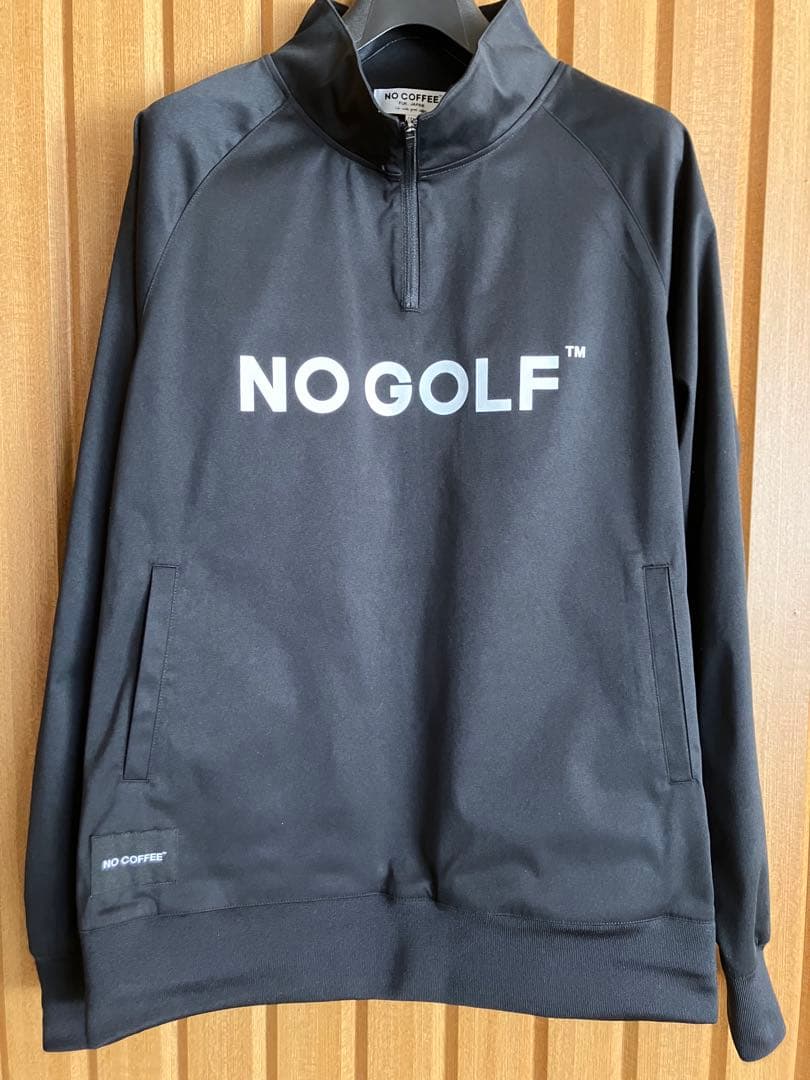 NO COFFEE × CLUBHAUS ハーフジップピステ XS黒 NO COFFEE × CLUBHAUS 