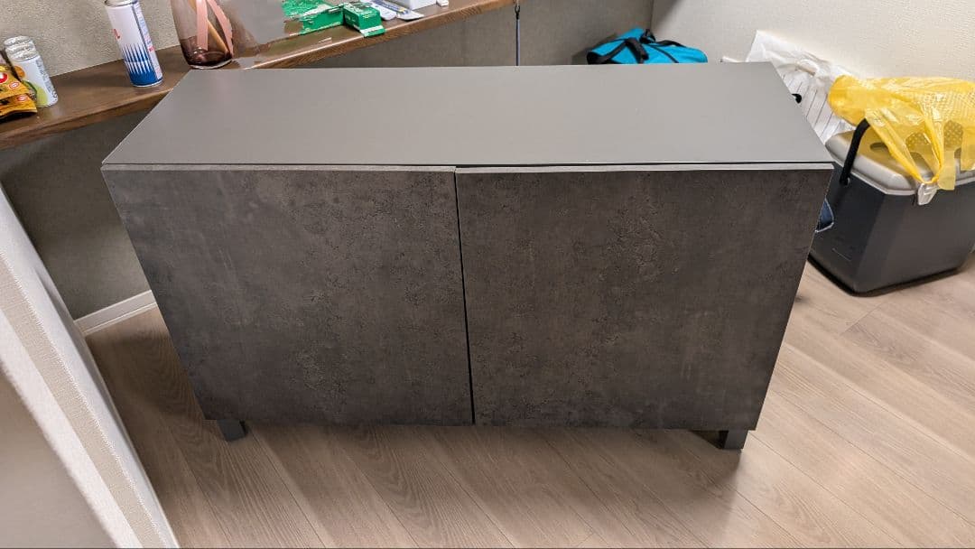 yosiさん用　イケア　IKEA　ベストー　BESTA ストーン調 BESTÅ ベストー 収納コンビネーション 扉付, ホワイト ベリスヴィ