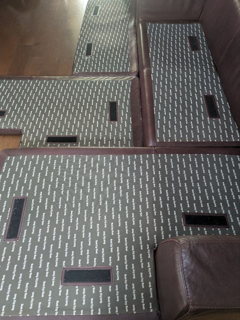 アクタスfive by five L字型本革ソファ クッション2個付き - メルカリ