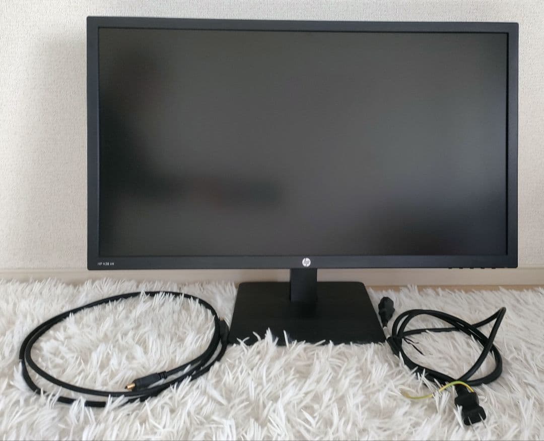 HP V28 4K モニター 本体 (PCスピーカーおまけ付き) - メルカリ