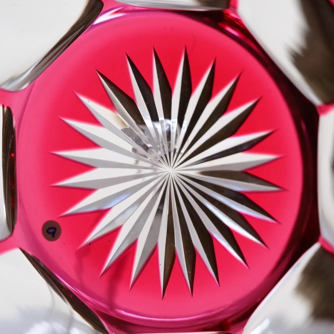 バカラ カット ボウル＆ソーサー セット / B469A エンパイア 金赤