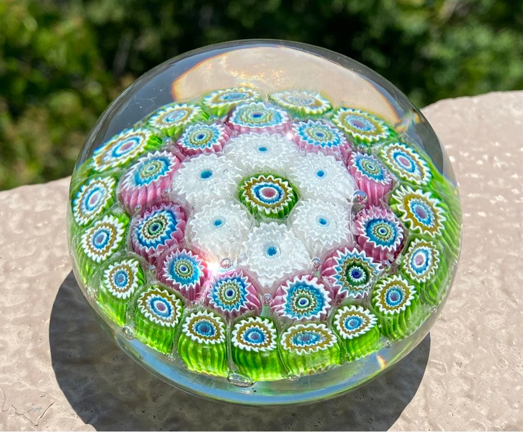 ⚛️ベネチアングラス ムラノ⚛️ 直径7㎝❣️ガラスペーパーウェイト