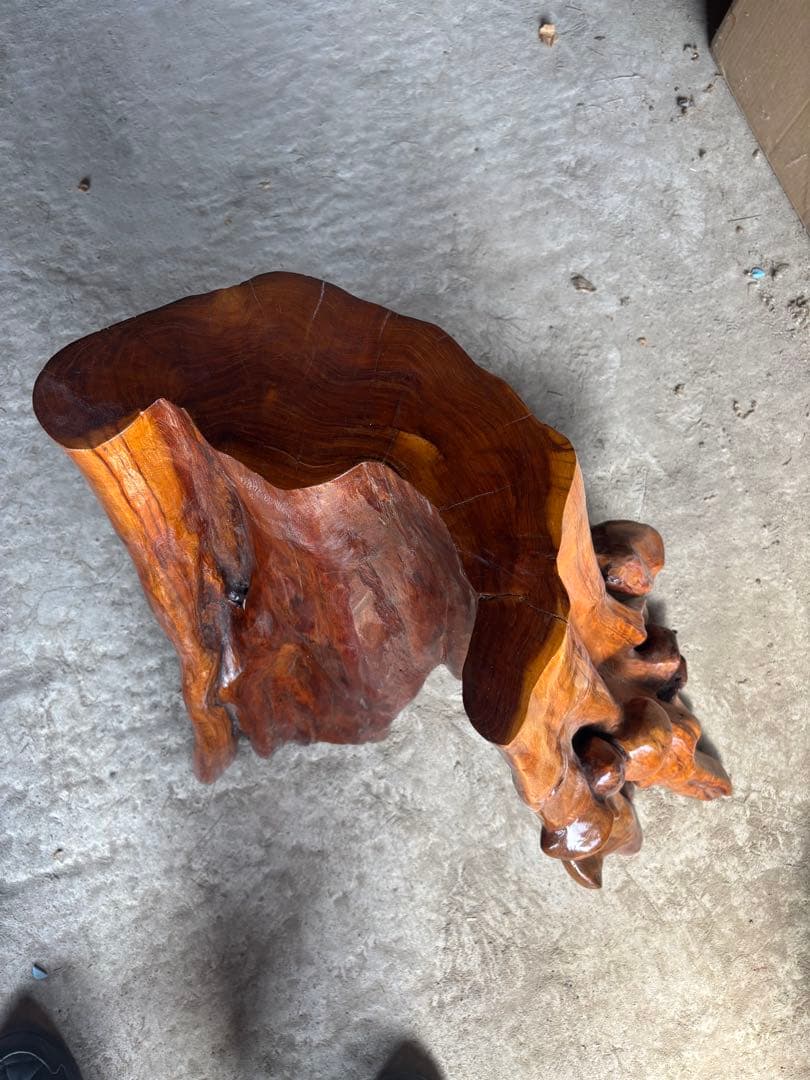 アンティーク】天然木 無垢材 唐木 花梨 飾り台 花台 銘木 古道具