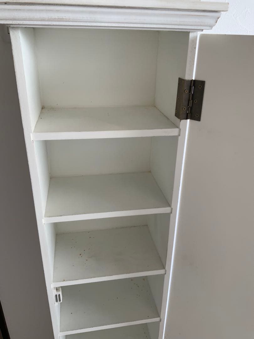 限定価格 中古 美品 アンティーク フランス ホワイト 木製ラック 2