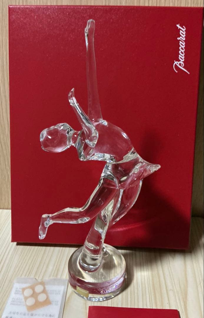 Baccarat フィギュアスケート　置物　フギュリン バカラ（Baccarat） 置物 かば クリスタル フィギュリン