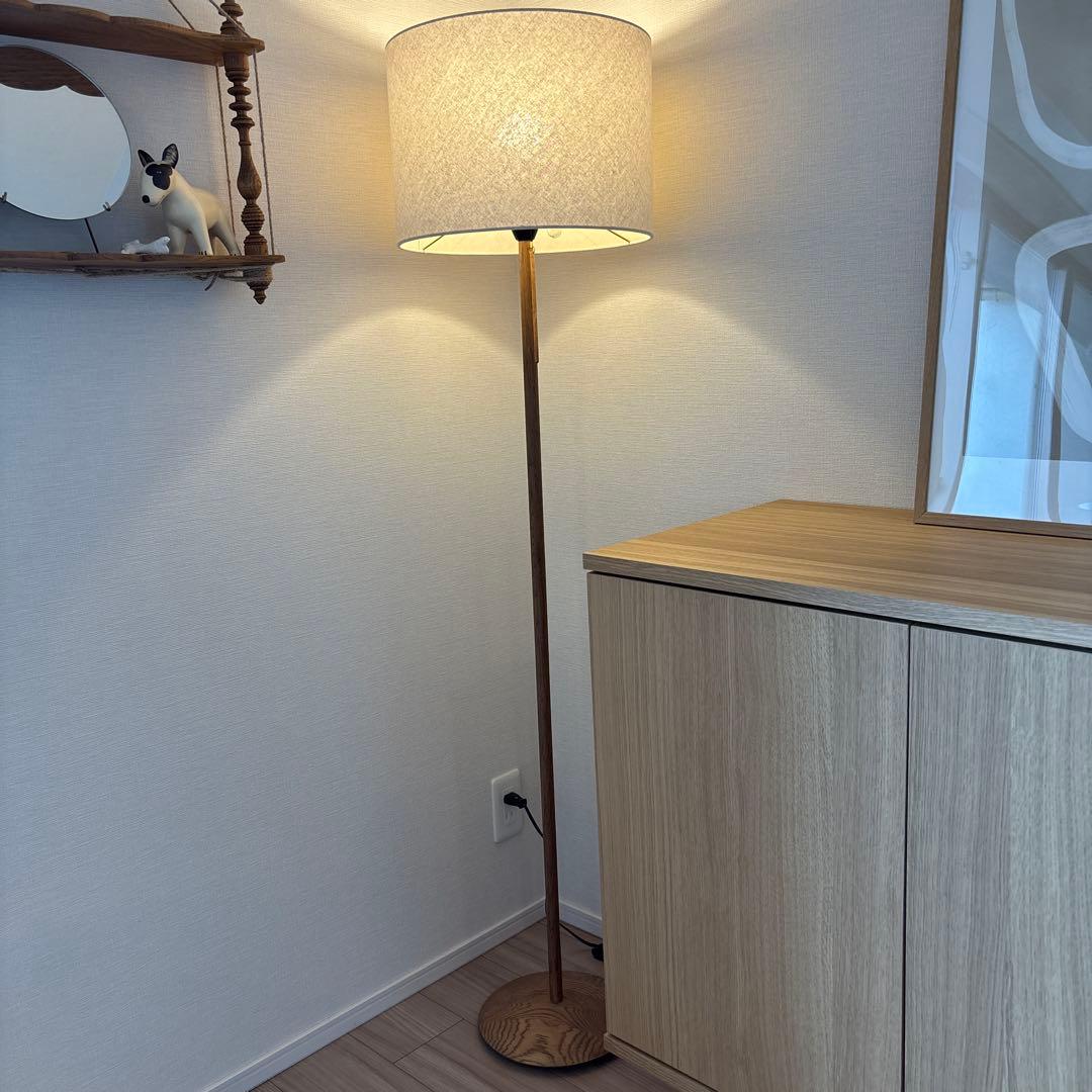 receno スタンドライト Oak＆LinenMix 楽天市場】フロアライト 照明 スタンドライト Oak＆LinenMix LED電球